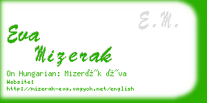 eva mizerak business card